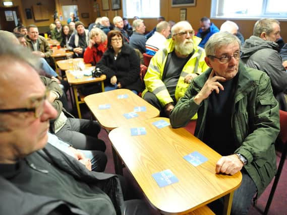 Cabin owners and supporters are a meeting last month to discuss the future of the Hartlepool site.