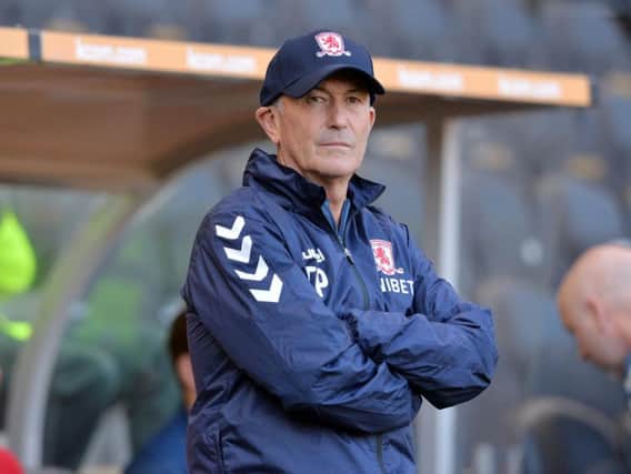Tony Pulis has spoken after Middlesbrough's defeat to Brentford