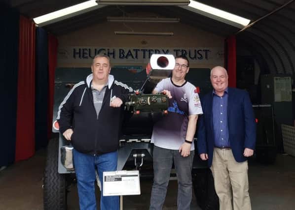 Left to right: Ian Cawley, Stephen Picton and Councillor Dave Hunter at the Heugh Battery Museum.