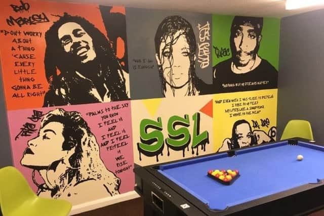 Pop icons chosen by residents at Sanctuary were created by art students Jasmine Yahkup and Rachel Wilkinson.