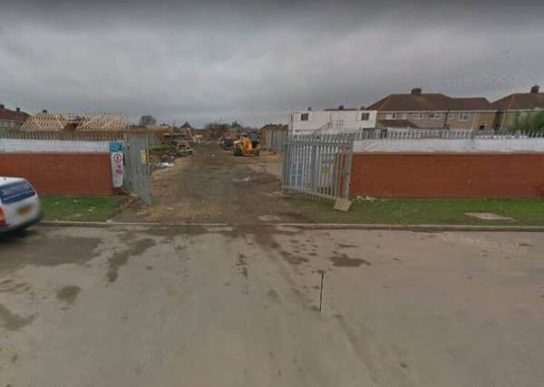 Entrance to the proposed site from Lealholm Road, Hartlepool.