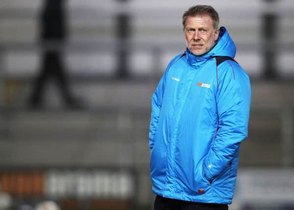 Hartlepool Manager Craig Hignett during the Vanarama National League match between AFC Fylde and Hartlepool United at Mill Farm, Fylde on Tuesday 12th March 2019. (Credit: Mark Fletcher | Shutter Press) ©Shutter Press Tel: +44 7752 571576 e-mail: mark@shutterpress.co.uk Address: 1 Victoria Grove, Stockton on Tees, TS19 7EL