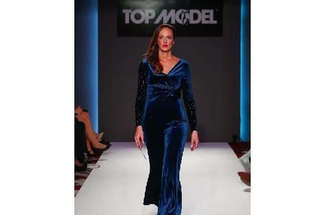 Fiona Harrington in the self-style final of TopModel 2019 wearing the outfit created by The Northern School of Art fashion team. Picture credit: Colin Chau/TOP MODEL