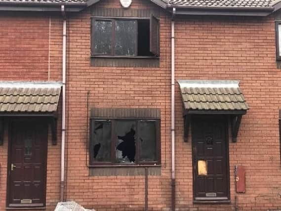 A suspected arson attack was carried out on this house in Hart Lane, Hartlepool, in the early hours of Saturday.