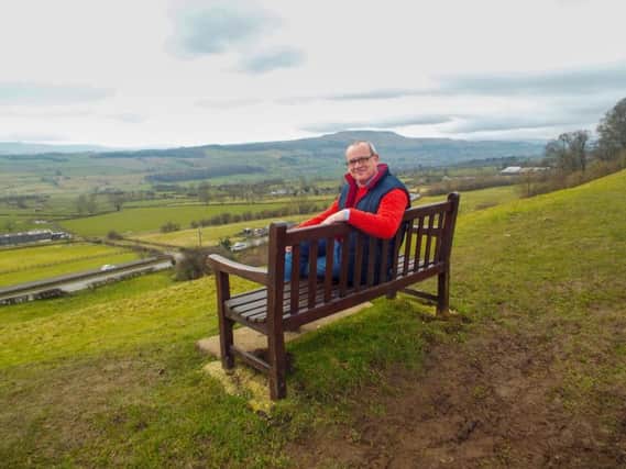 Hartlepool man Paul Griffiths on one of his favourite benches in Leyburn, Wesleydale.
