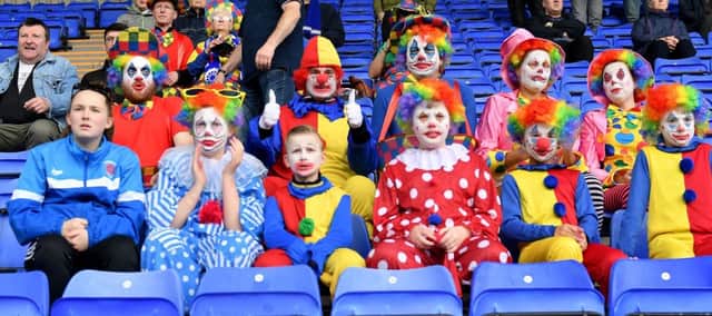 Clowning around at Tranmere in 2018.