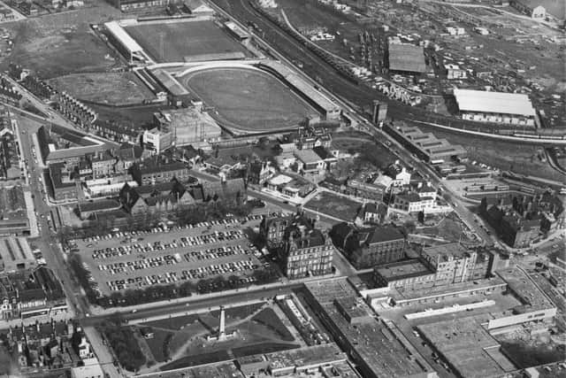 West Hartlepool Technical Day School is pictured in this aerial view of the town.
