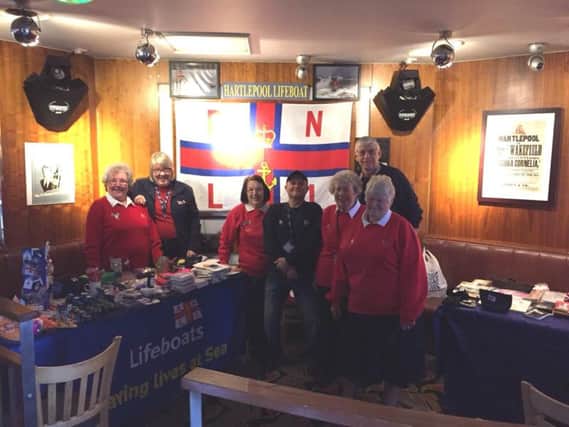 Hartlepool RNLI Enterprise Branch members pictured at the Ward Jackson pub during one of their fundraising events. Picture: RNLI/Tom Collins.