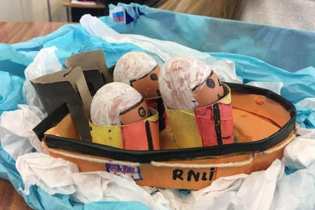 Six year old Summer Jackson's Easter RNLI creation. Picture:RNLI/Tom Collins.