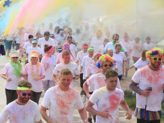 Participants in last year's Colour Run for Alice House Hospice.