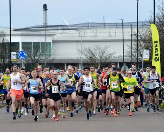 The Hartlepool Marina 5 Mile Road Race underway. Pics by Tom Collins.