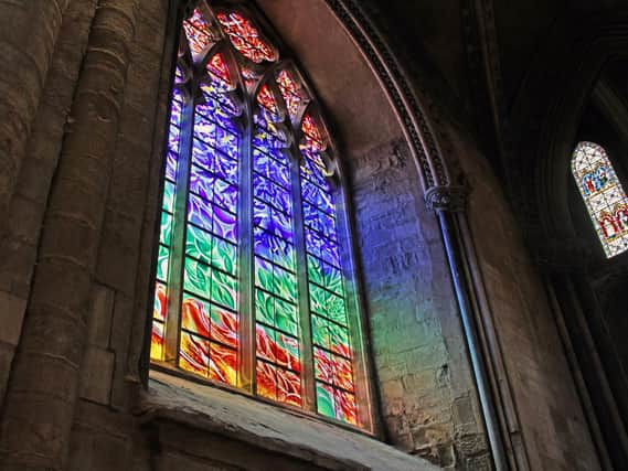 The beautiful new window at Durham Cathedral.