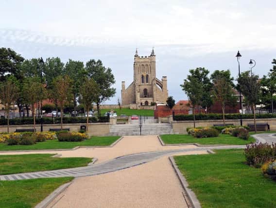Work has began to improve Headland Town Square in Hartlepool.