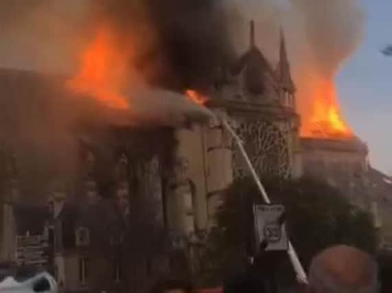 Notre-Dame Cathedral was damaged in a major fire on Monday.
Image by PA.