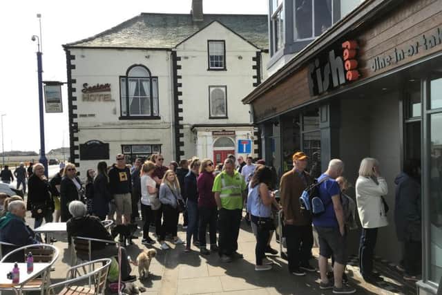 The queue outside of Fish Face.