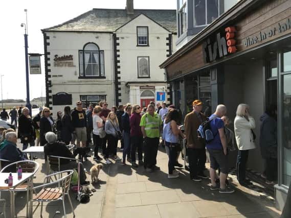 The queue outside of Fish Face.