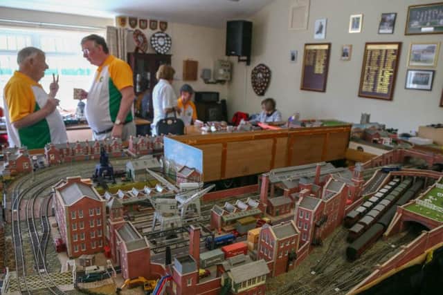 A model railway was put on show as people were welcomed to have a look around the clubhouse.