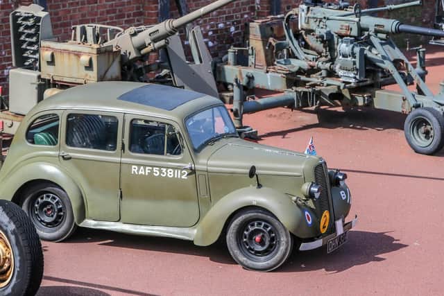 A model used by the RAF was one of 22 vehicles put on show by the team.
