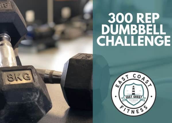 The 300 rep dumbbell challenge.