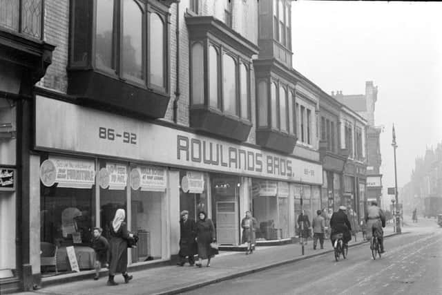 Rowland's furniture store which later became the Dovecote Salerooms.
