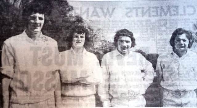 The Hartlepool team featured two sets of brothers and they were, from left, Mike and John Gough, and Brian and Jeff Lamb.