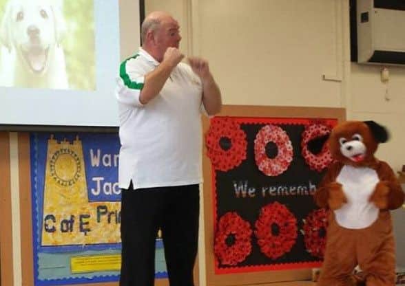 Dave Shaw at Ward Jackson Primary School in Hartlepool