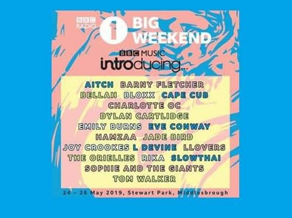 Radio 1's Big Weekend will take place in Middlesbrough next month.