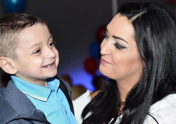 Bradley Lowery and mum Gemma pictured together on his sixth birthday party.