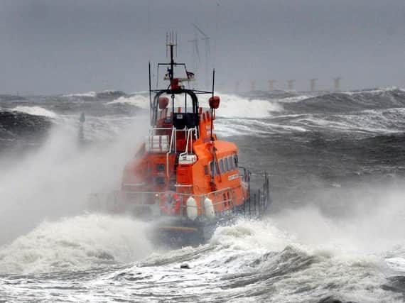 Hartlepool all weather lifeboat and volunteer crew pictured at sea. Picture: RNLI/Tom Collins.