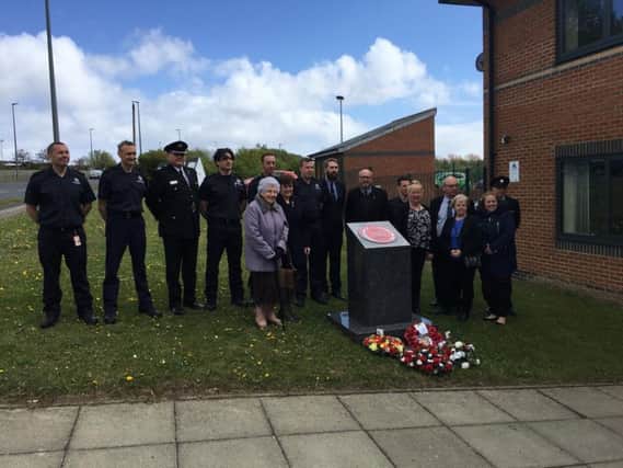 A memorial service for firefighters Tony Hall and John Donley was held at Peterlee Fire Station on Firefighters' Memorial Day.