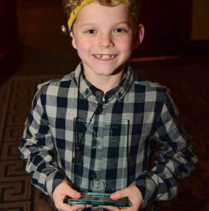 Child of Courage winner Alex Grant at the 2018 Best of Hartlepool Awards.
