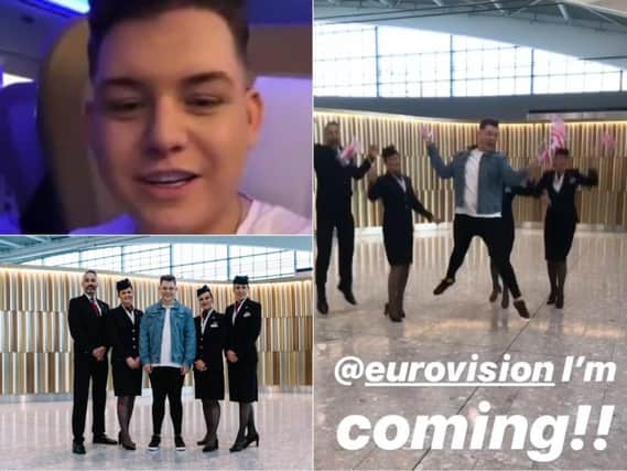 Hartlepool Eurovision star Michael Rice is on his way to Tel Aviv.