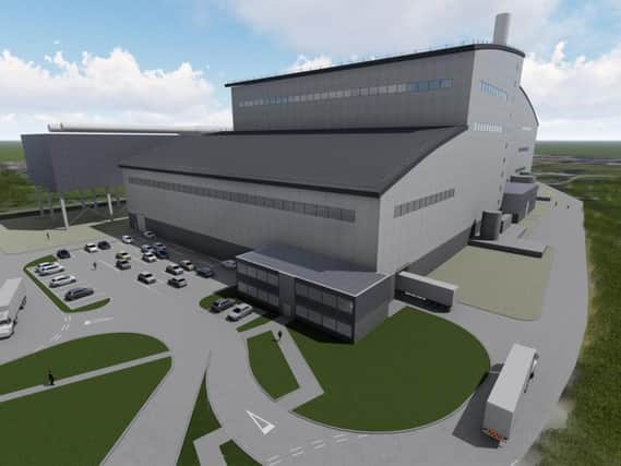 Impression of the proposed Graythorp Energy combined heat and power plant in Tofts Road West, Hartlepool. Image courtesy of HPW Architects.