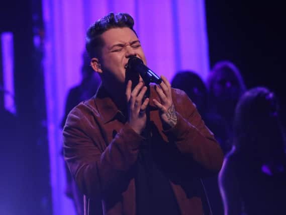 Michael Rice performs his song Bigger Than Us on the Graham Norton Show ahead of Eurovision. Picture: PA.