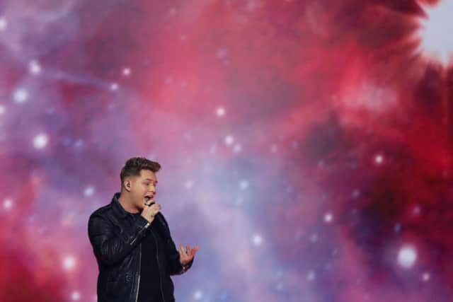 Hartlepool singer Michael Rice performed Bigger Than Us as the UK's entry in the 2019 Eurovision Song Contest grand final in Tel Aviv, Israel. Pic: AP Photo/Sebastian Scheiner.