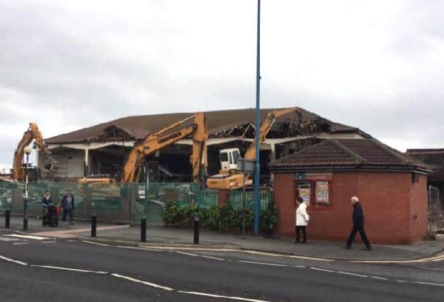 Demolition work has started at last on the derelict Longscar Centre at Seaton Carew seafront.