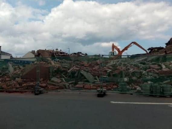 Demolition work being carried out over the weekend at the Longscar site in Seaton Carew.