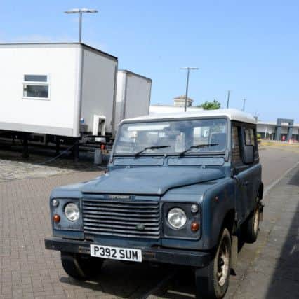 The "Vera" location base at the Historic Quay. Showing the Landrover that actress Brenda Blethyn drives in the show. Picture by FRANK REID