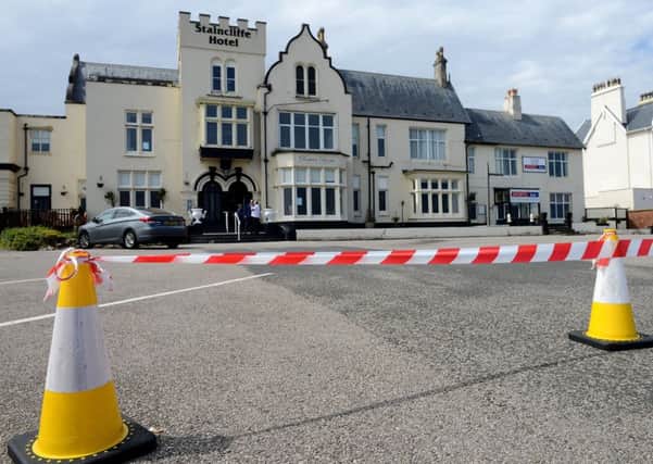 The Staincliffe Hotel car park closed awaiting the arrival of actress Brenda Blethyn who plays Vera. Picture by FRANK REID