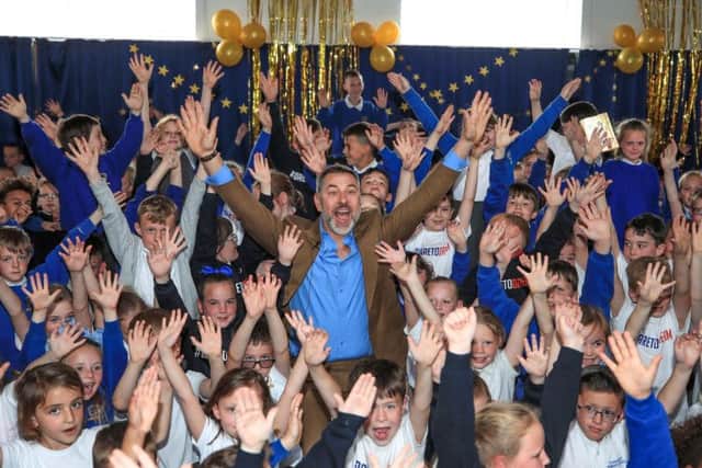 David Walliams was the judge to give Flakefleet a golden buzzer in their first performance on BGT. Picture: PA.
