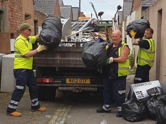 A Hartlepool Council team involved in a previous targeted clean-up.