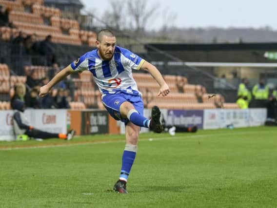 Liam Noble scored 13 goals for Hartlepool United in all competitions last season (Shutterpress).