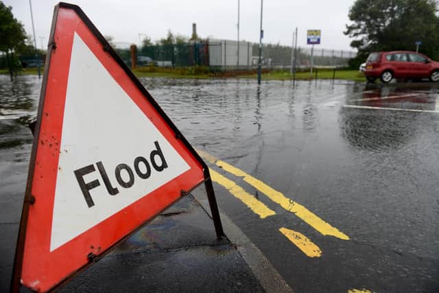 Heavy rain has caused flooding in Hartlepool.
