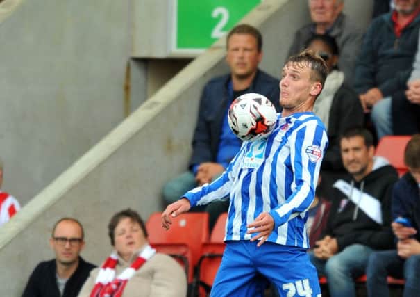 Charlie Wyke in action against Cheltenham Town. Picture by FRANK REID