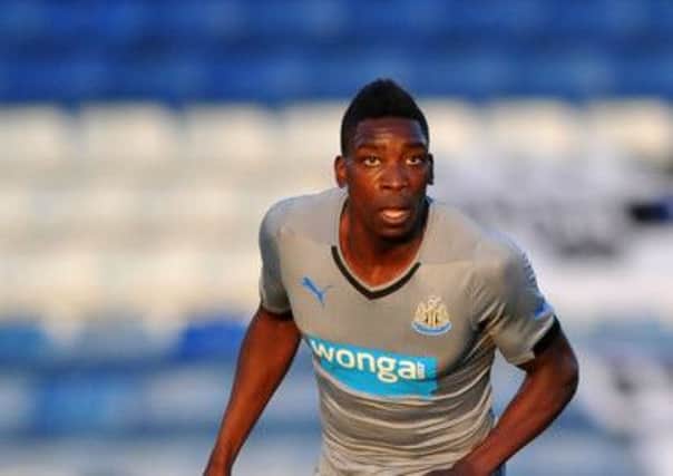 Samuel Ameobi in action for Newcastle United against Oldham Athletic. Picture by FRANK REID