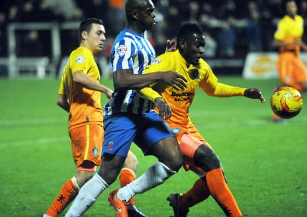 GOAL SCORER: Marlon Hsarewood in action for Hartlepool United against Wycombe Wanderers