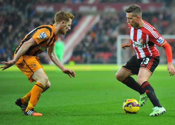 CENTRE OF ATTENTION: Emanuele Giaccherini in action for Sunderland against Hull City. Picture by FRANK REID