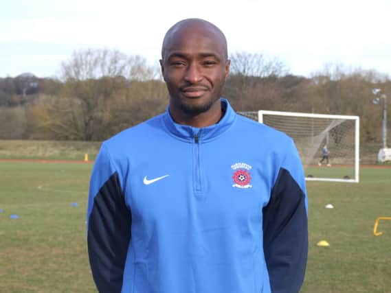 SIGNING: Marvin Morgan. Picture courtesy www.hartlepoolunited.co.uk