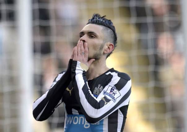 Newcastle United's Remy Cabella rues a missed chance on goal during the Barclays Premier League match at St James's Park