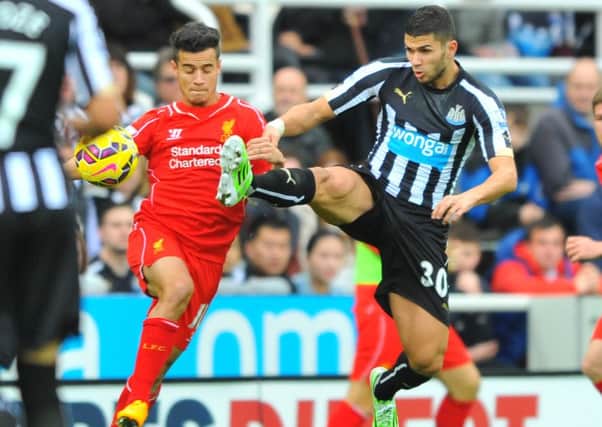 TOP PLAYER: Mehdi Abeid in action against Liverpool. Picture by FRANK REID